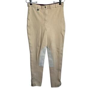 On Course 30x25 Equestrian Riding Pants Breeches Tan Suede Inner Stretchy‎ horse